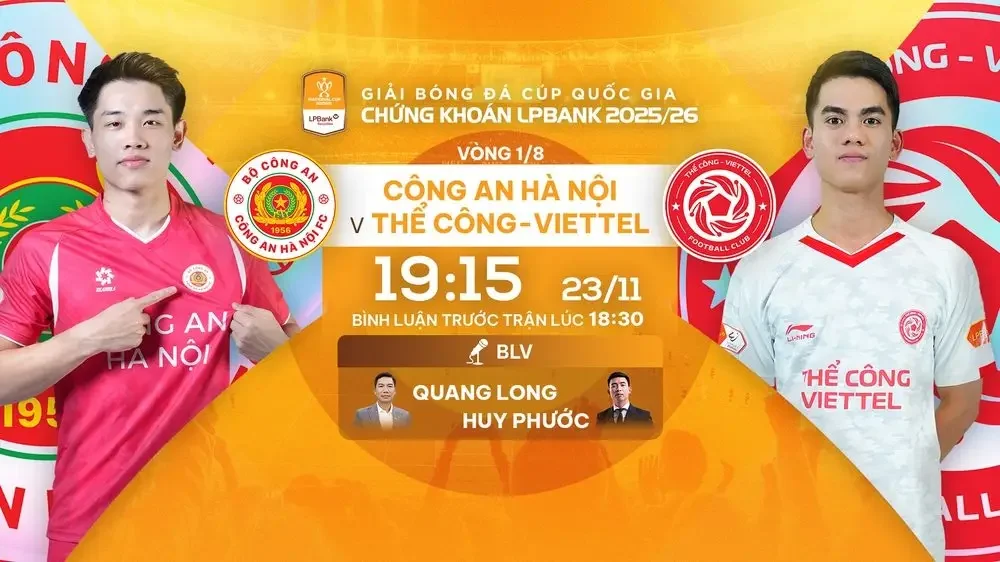 Link xem trực tiếp bóng đá CAHN vs Thể Công Viettel 19h15 hôm nay, Cúp quốc gia vòng 1/8 - Ảnh 3.