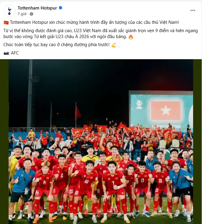 CLB Ngoại hạng Anh chúc mừng hành trình đầy ấn tượng của U23 Việt Nam - Ảnh 1.