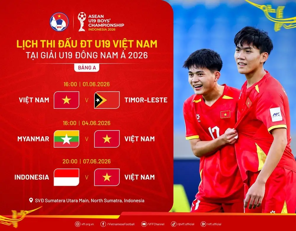 Lịch thi đấu U19 Đông Nam Á của U19 Việt Nam mới nhất - Ảnh 1.