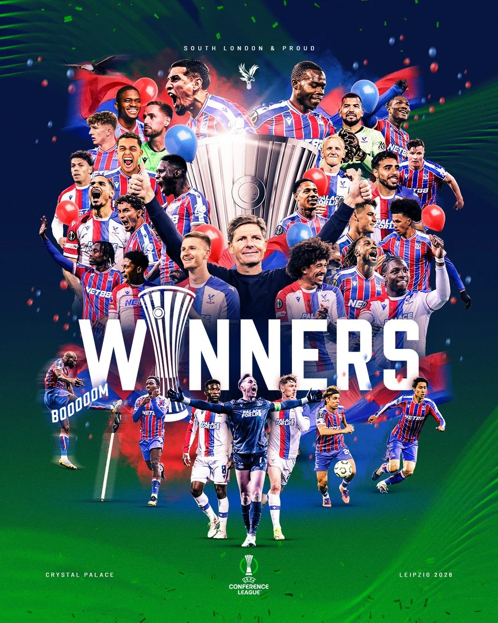 Crystal Palace vô địch UEFA Conference League mùa giải 2025-2026